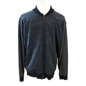 GUC Charleston Threads Blue and Grey Camo Lightweight Bomber Jacket. Size L